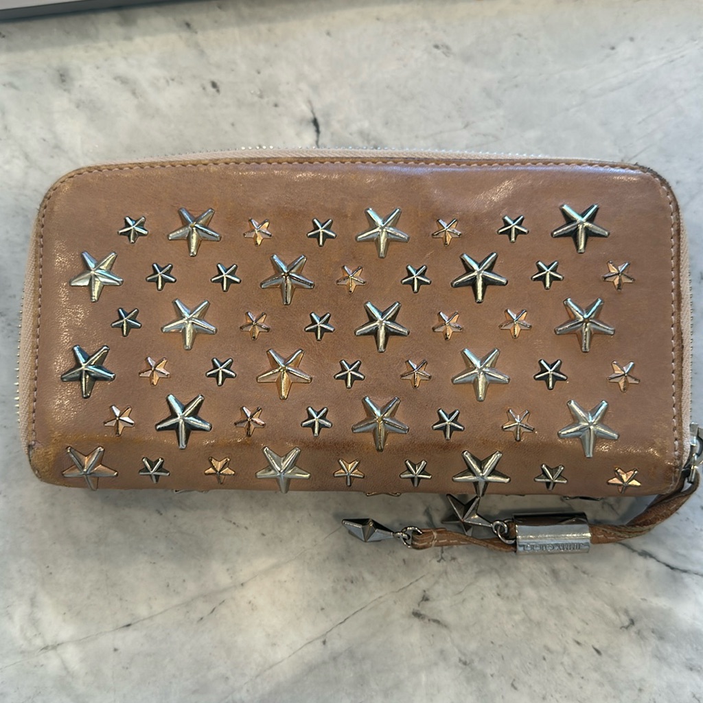 Jimmy Choo Star Studded Zippy Wallet